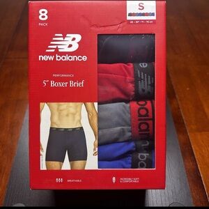 New Balance Performance‎ 5" Boxer Briefs - 8 Pack Men's Small Multicolor NIB $80